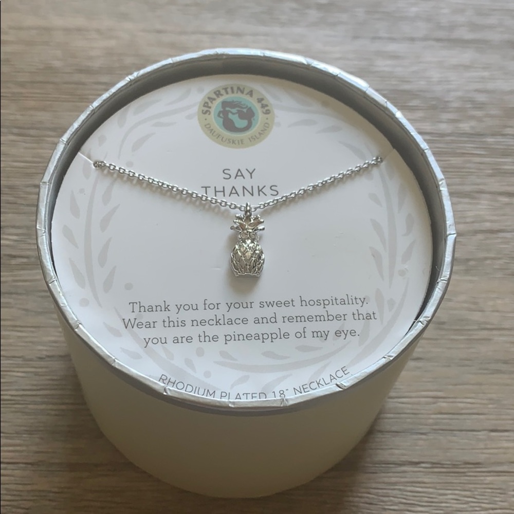 Spartina 18” Rhodium plated Pineapple Charm